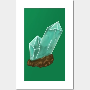 Emerald Crystal May Birthstone Posters and Art